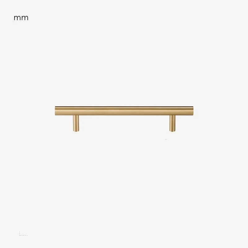 Poignée de Meuble Tubulaire Laiton Brossé Design Fin et Élégant