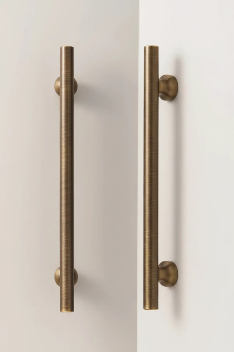 Poignée De Meuble Bronze Brossé Pied Rond