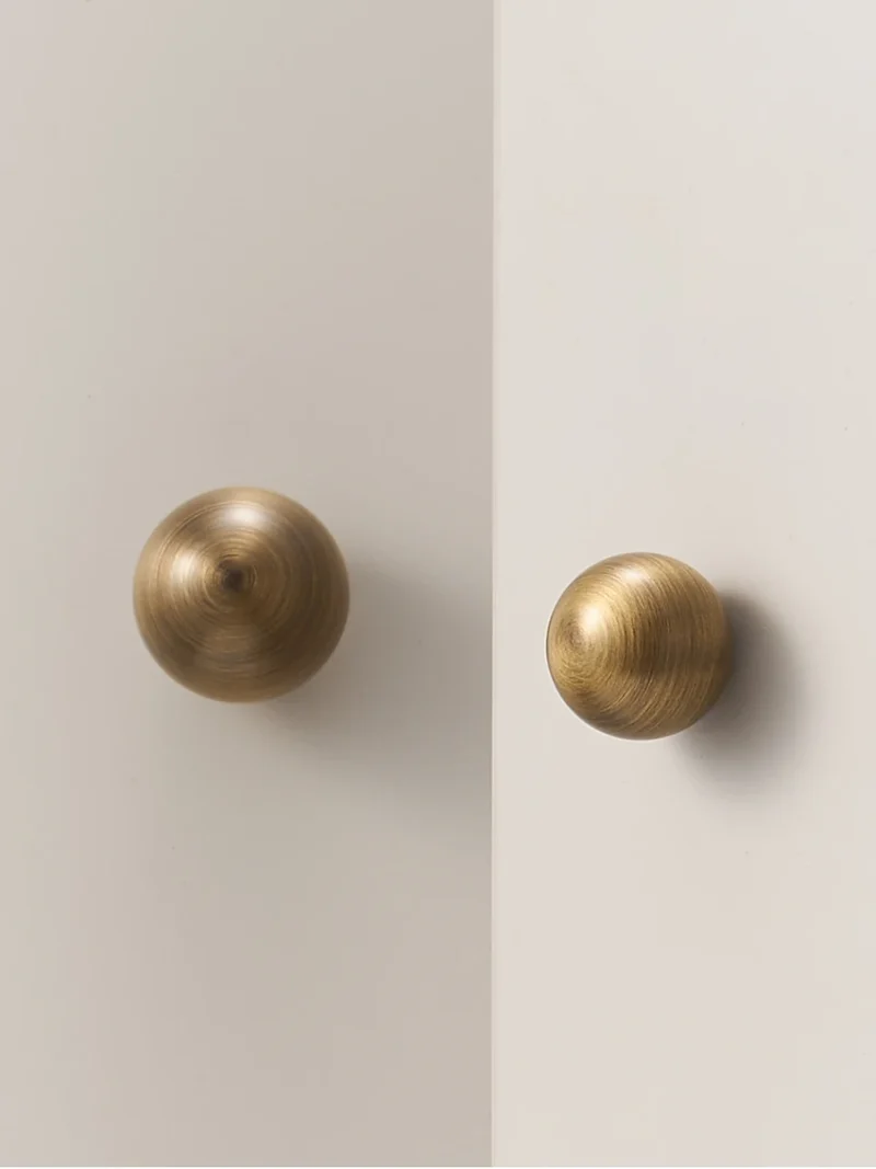Poignée De Meuble Bronze Brossé Pied Rond