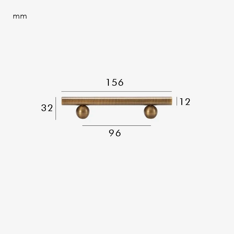 Poignée De Meuble Bronze Brossé Pied Rond