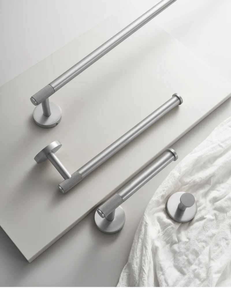 Porte-Serviettes Gris inox Brossé
