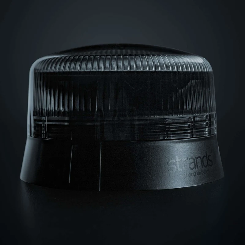 Balise Strands Black Raven Pharos à base plate avec lentille foncée / 108 mm