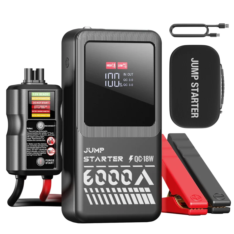 AdoreTrip | Booster de démarrage 12V compact, essence 8,5 L et diesel 6,5 L