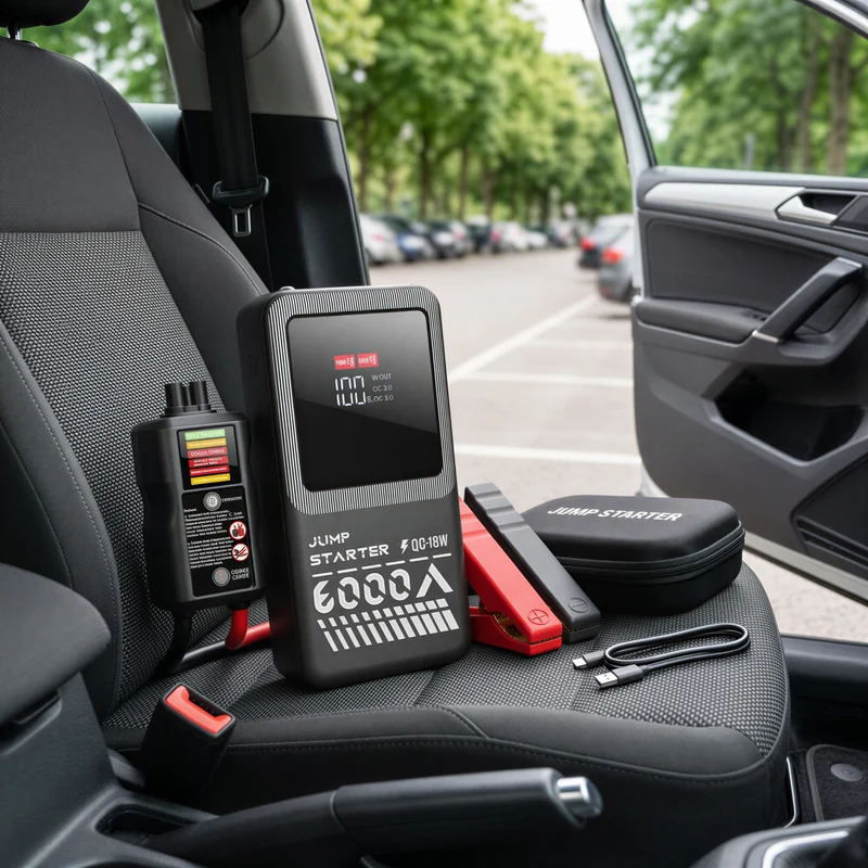 AdoreTrip | Booster de démarrage 12V compact, essence 8,5 L et diesel 6,5 L