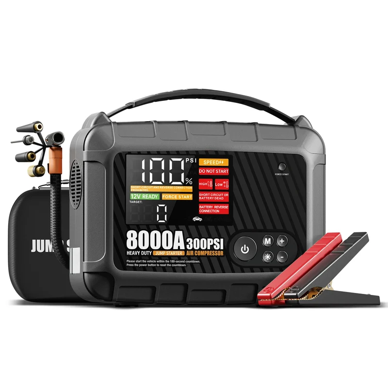 AdoreTrip | Booster de démarrage 12V avec compresseur d'air 300 PSI et batterie externe