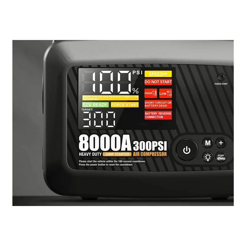 AdoreTrip | Booster de démarrage 12V avec compresseur d'air 300 PSI et batterie externe