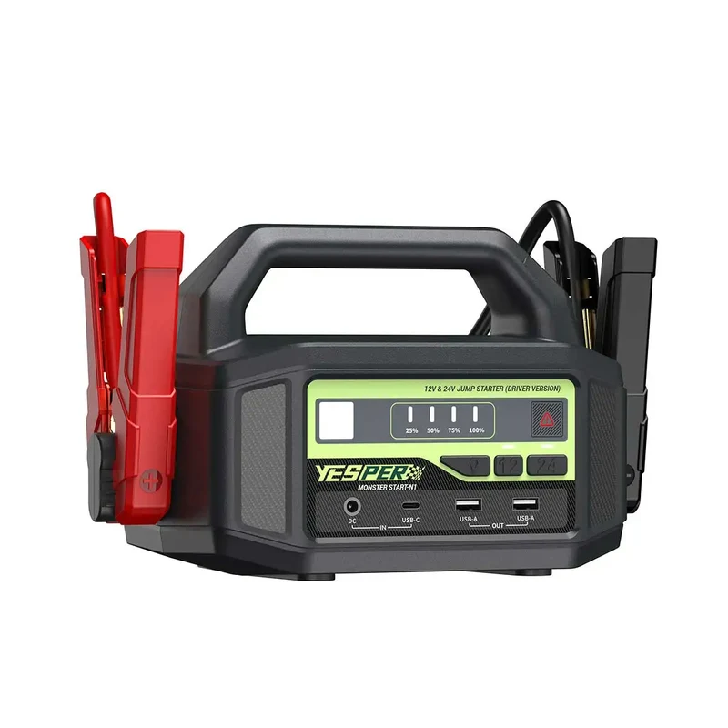 YESPER | Booster de démarrage 12V et 24V, 36 400 mAh, poids lourd et utilitaire
