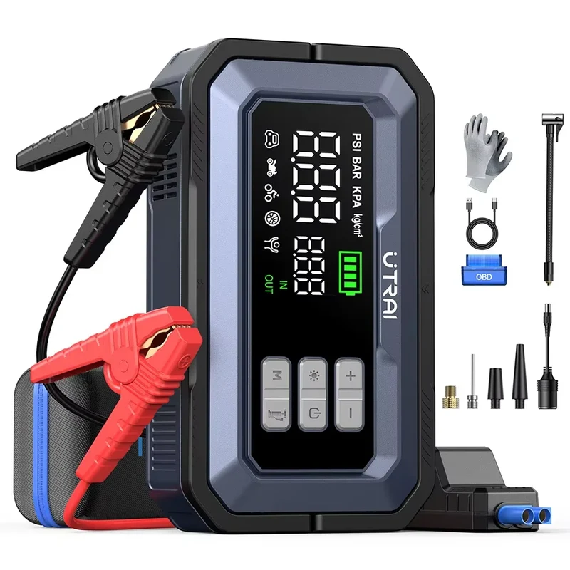 UTRAI | Booster de démarrage 12V avec compresseur d'air 150 PSI et batterie externe