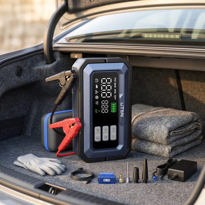 UTRAI | Booster de démarrage 12V avec compresseur d'air 150 PSI et batterie externe