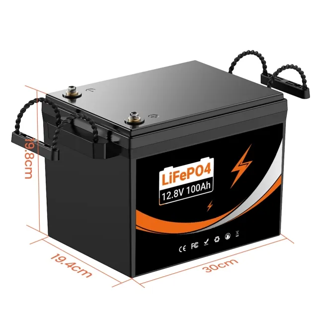【EN STOCK AUX ÉTATS-UNIS】Batterie LiFePO4 rechargeable Li-ion U206 12.8 V 100 Ah à décharge profonde (sans chargeur) pour le stockage d'énergie en extérieur (camping-car, tente, camion, caravane, etc.)