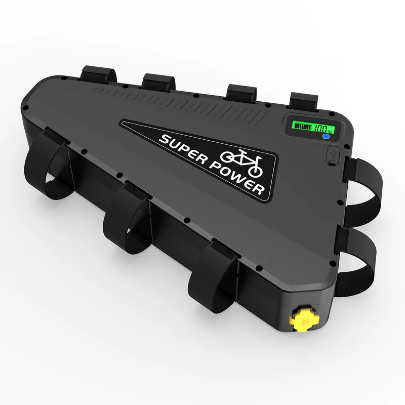 【EN STOCK AUX ÉTATS-UNIS】Batterie triangulaire P101 48 V 60 V 72 V 20 Ah 25 Ah 30 Ah BMS50-60 A avec GPS, cellules LG5000, batterie Li-ion pour vélo électrique