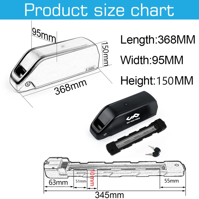 【EN STOCK AU CANADA】R049-6 Batterie lithium-ion 48 V/52 V 26 Ah BMS50A pour vélo électrique avec chargeur 3 A