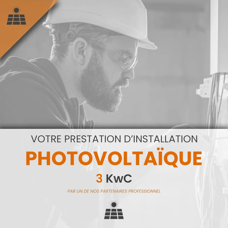 Prestation d'Installation et de Mise en Service d'une Installation Photovoltaïque de 3 KwC
