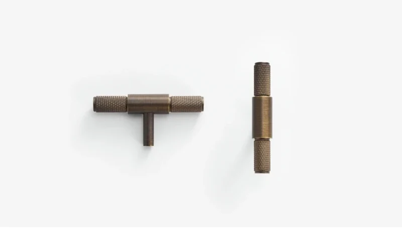 Poignée de porte pour meuble en Laiton Bronze Brossé
