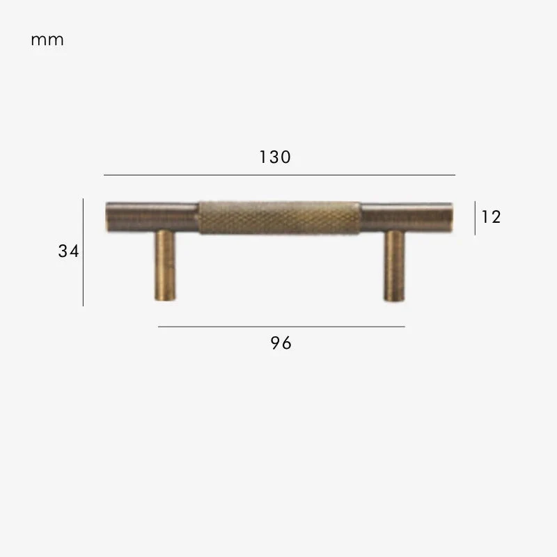 Poignée de porte pour meuble en Laiton Bronze Brossé