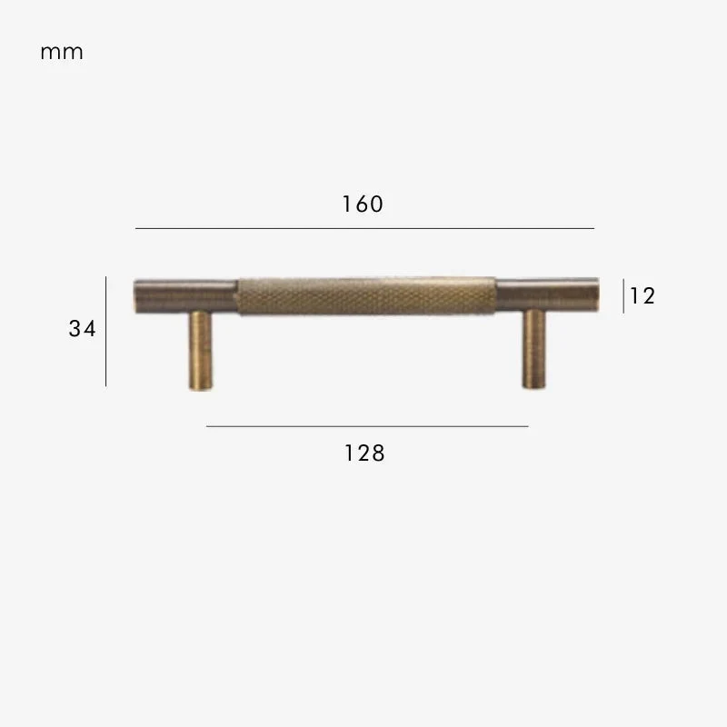 Poignée de porte pour meuble en Laiton Bronze Brossé