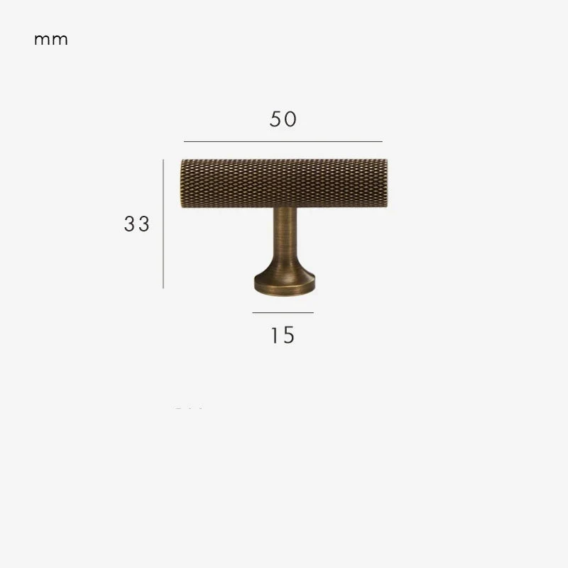 Poignée de Meuble Texturée et Lisse Bronze Brossé