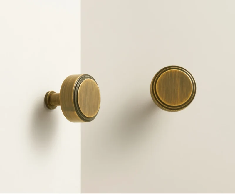 Poignée de Meuble Tubulaire Bronze Antique