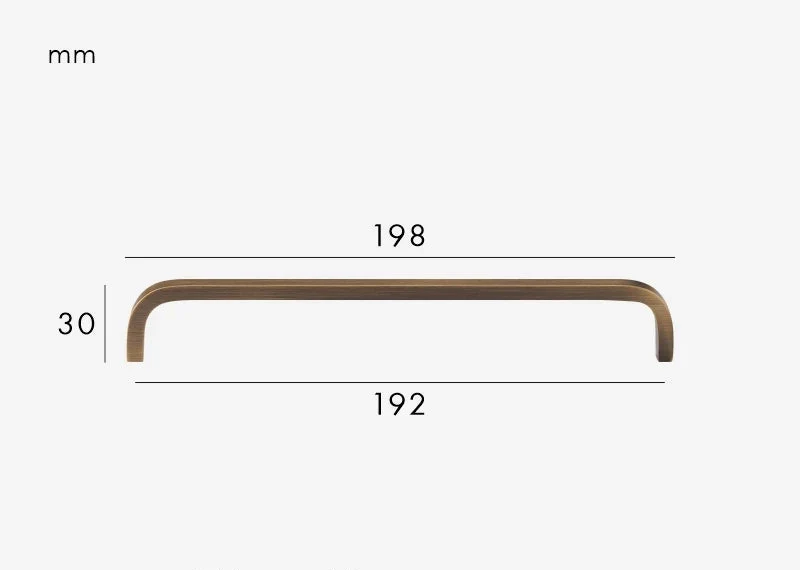 Poignée de meuble Bronze brossé design courbé
