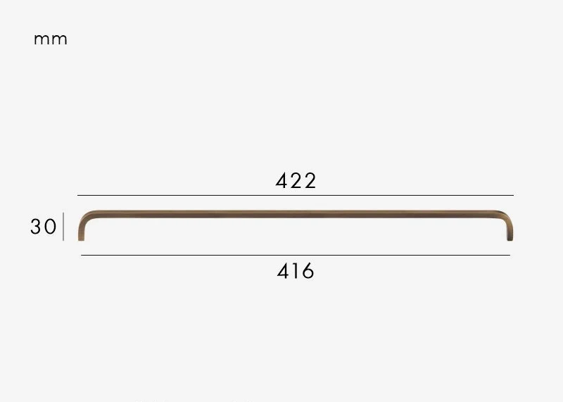 Poignée de meuble Bronze brossé design courbé