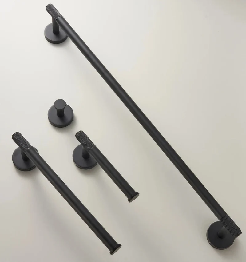 Porte-Serviettes Noir Mat