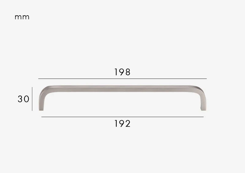 Poignée de meuble Chrome brossé design courbé