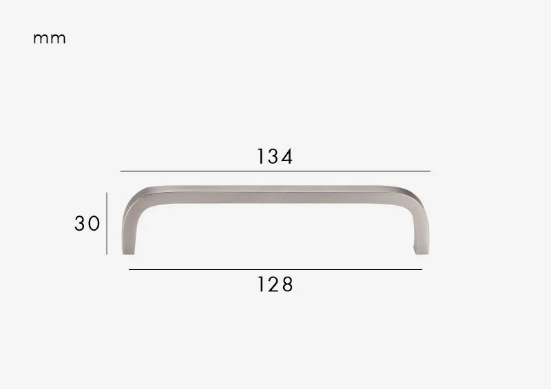 Poignée de meuble Chrome brossé design courbé