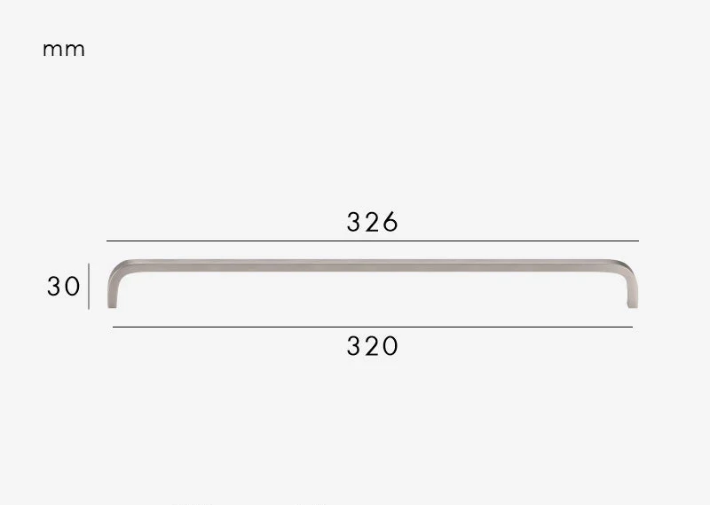 Poignée de meuble Chrome brossé design courbé