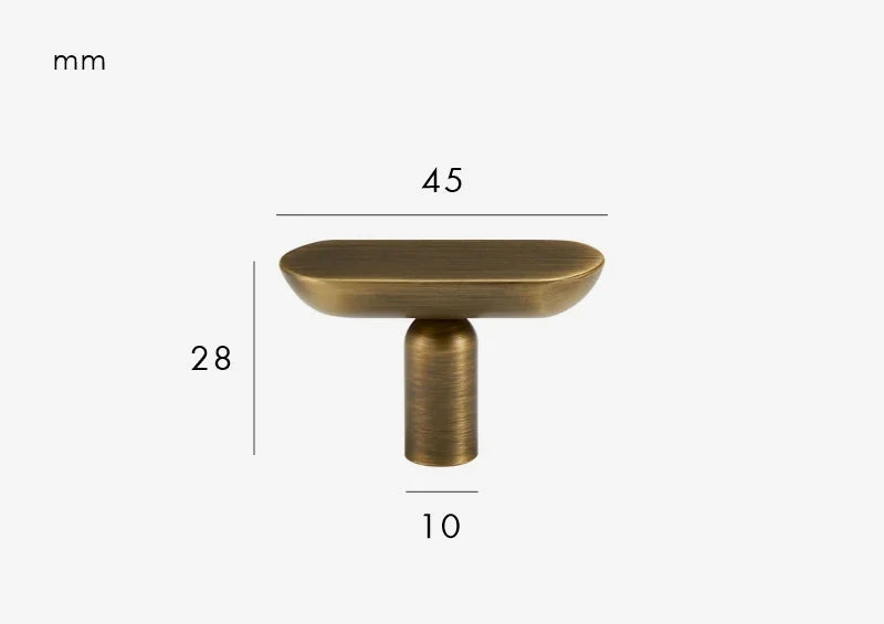 Poignée de meuble au design originale Bronze Brossé