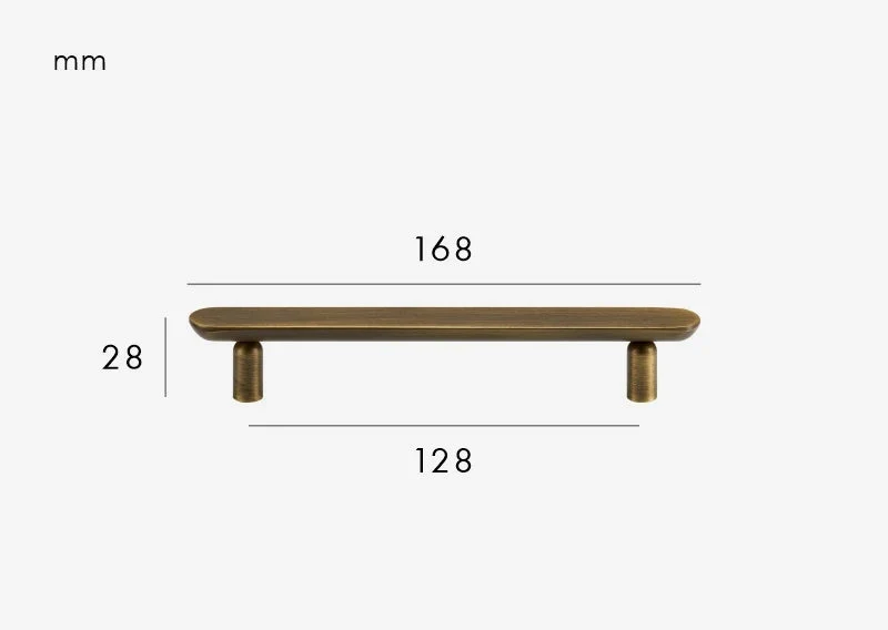 Poignée de meuble au design originale Bronze Brossé