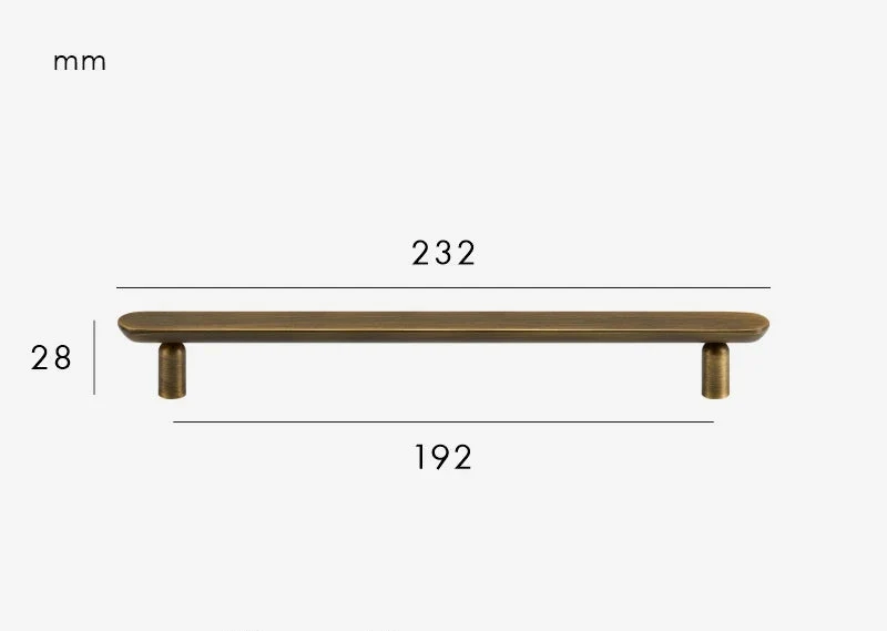 Poignée de meuble au design originale Bronze Brossé