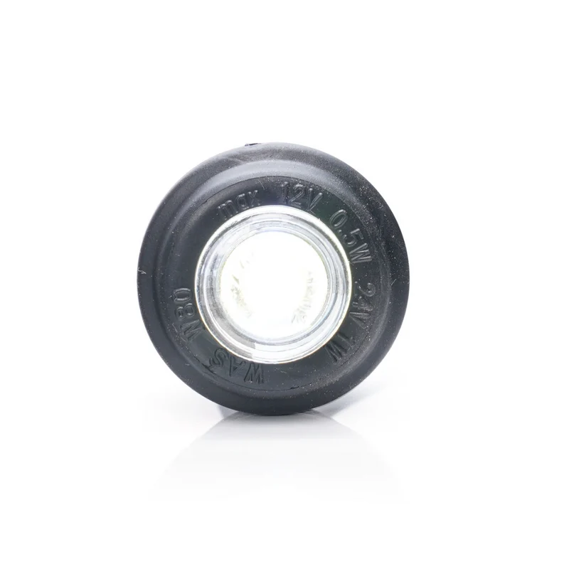 Feu de position rond à poussoir Strands, petit modèle, type bouton, joint plat
