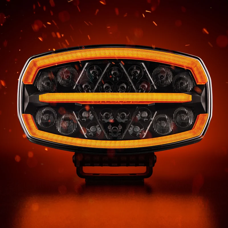 Phare de conduite ovale Strands Firefly ONE avec stroboscope