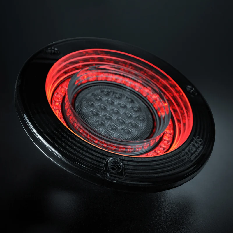 Feux arrière ronds Strands FOR9T ORBI / Stop, position et clignotant