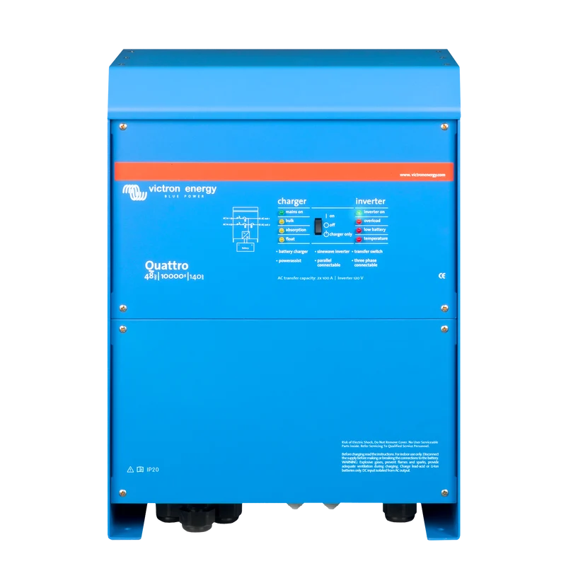 Victron Energy Quattro 48/10000/140-100/100 120V VE.Bus | UL 1741 | QUA483100102