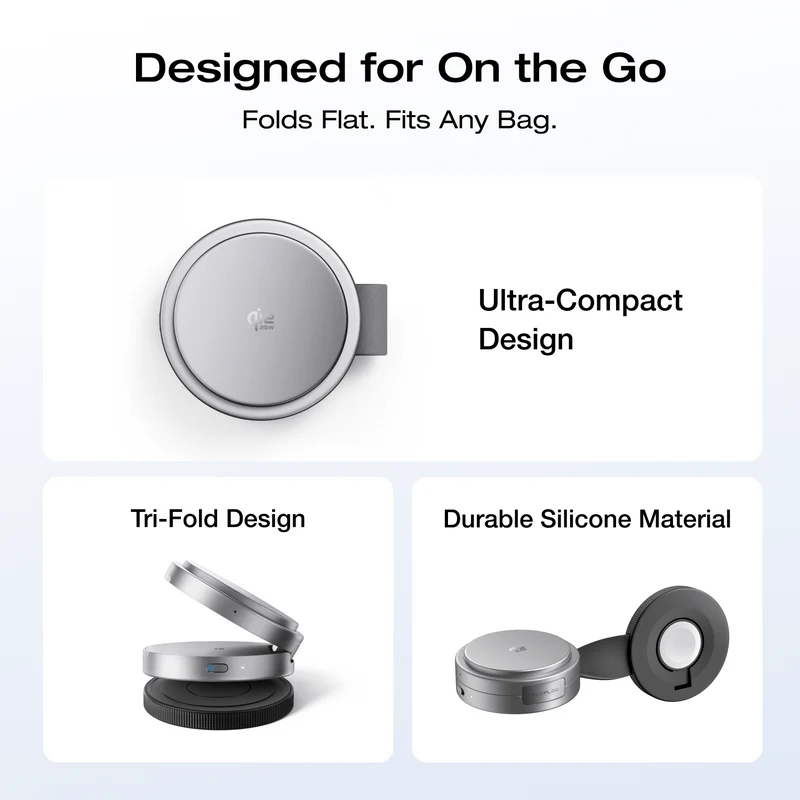 EcoFlow RAPID Mag Qi2.2 Wireless Charging Station (3-in-1 Foldable)