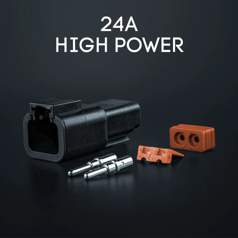 Lot de 5 connecteurs Strands Pro DEUTSCH DT / 2 voies (version haute puissance 24 A)