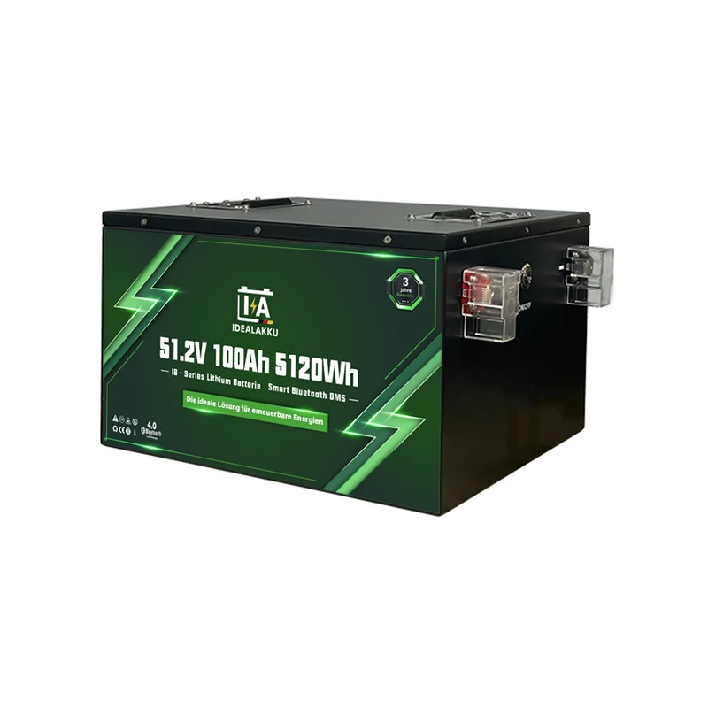 Batterie Lithium LiFePO4 48V 100Ah IDEALAKKU IB-48-100 Bluetooth BMS intégré – Remplacement AGM GEL