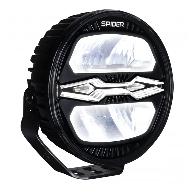 Projecteur rond X-Spider Ninja avec feux de jour blancs et stroboscope / 9"