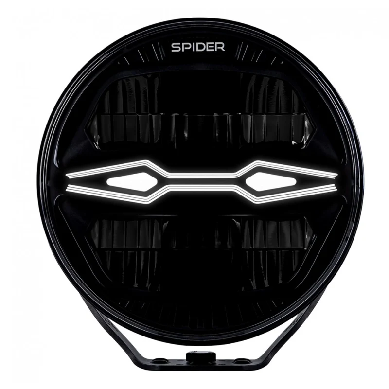 Projecteur rond X-Spider Ninja avec feux de jour blancs et stroboscope / 9"