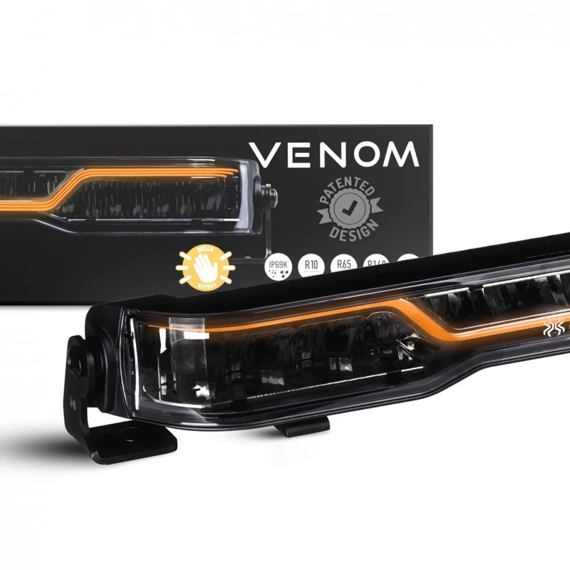Barre lumineuse X-Spider Venom de 22 pouces avec feux de jour blancs et stroboscope ambré