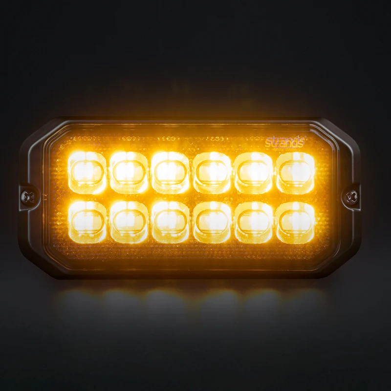 Bandeau stroboscopique Strands Dark Knight Duo, 12 LED, ambre et blanc
