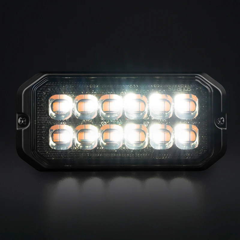 Bandeau stroboscopique Strands Dark Knight Duo, 12 LED, ambre et blanc