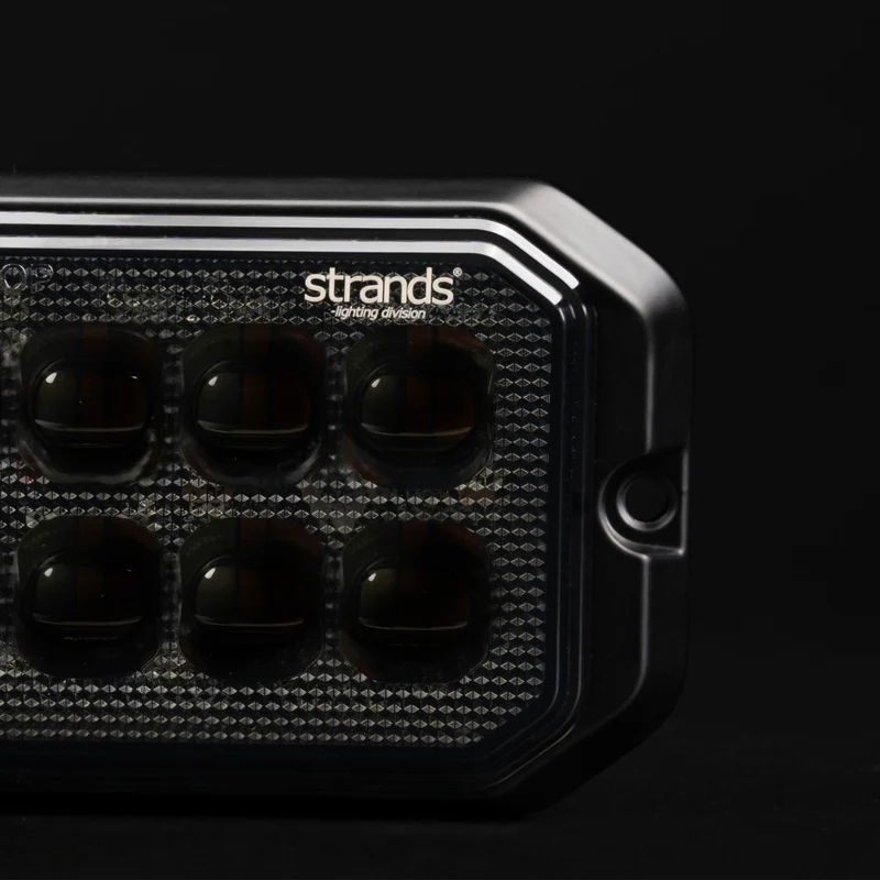 Bandeau stroboscopique Strands Dark Knight Duo, 12 LED, ambre et blanc