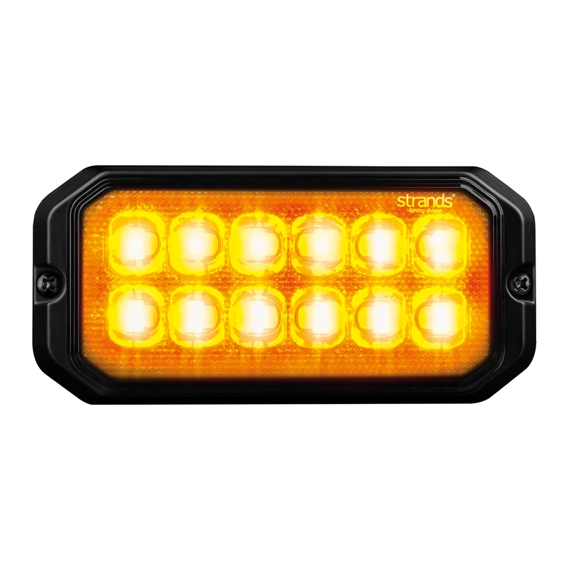 Bandeau stroboscopique Strands Dark Knight Duo, 12 LED, ambre et blanc