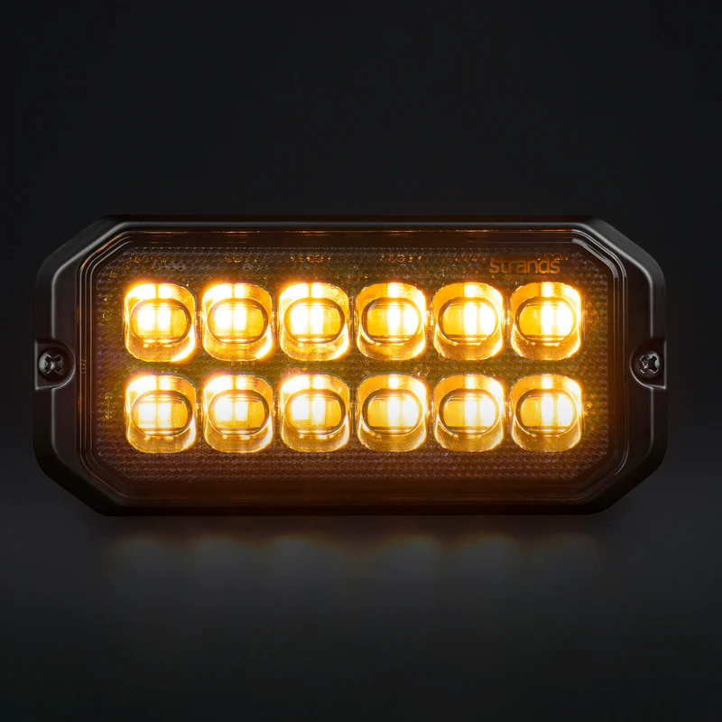 Bandeau stroboscopique Strands Dark Knight Duo, 12 LED, ambre et blanc