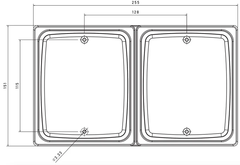Cadres de montage pour lampes de bloc Fristom FT-323 et 324