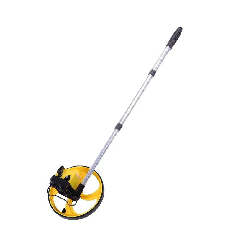 Tough As Nails Telescopic Measuring Wheel With Adjustable Pole And Digital Counter For Quick Yard Layouts And Survey Work That Truly Rolls Smooth