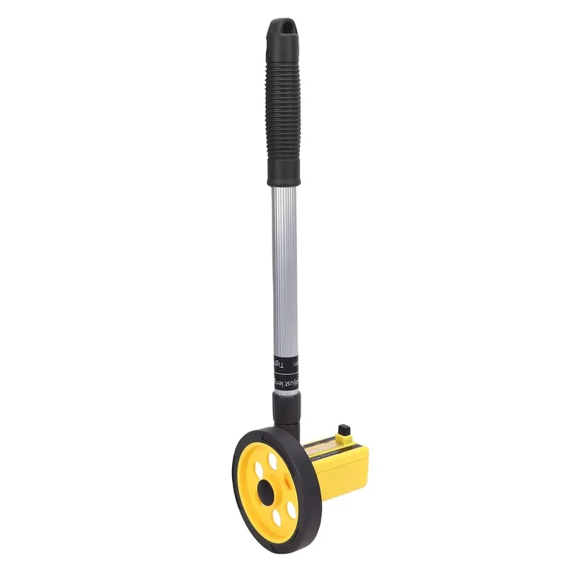 Top Shelf Extendable Measuring Wheel Featuring Slick Telescoping Rods And Hella Accurate Rolling Distance Gauge For Tough Construction Landscaping And Surveying Jobs Up To 9999.9 Meters