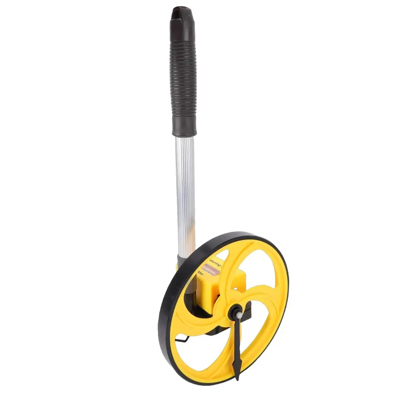 Job Site Ready 8 Inch Measuring Wheel With Telescopic Pole And Digital Counter For Construction Sites Smooth Rolling Distance Tracker Built Like A Tank Zero Hassle Calibration Pro Grade Track Tool